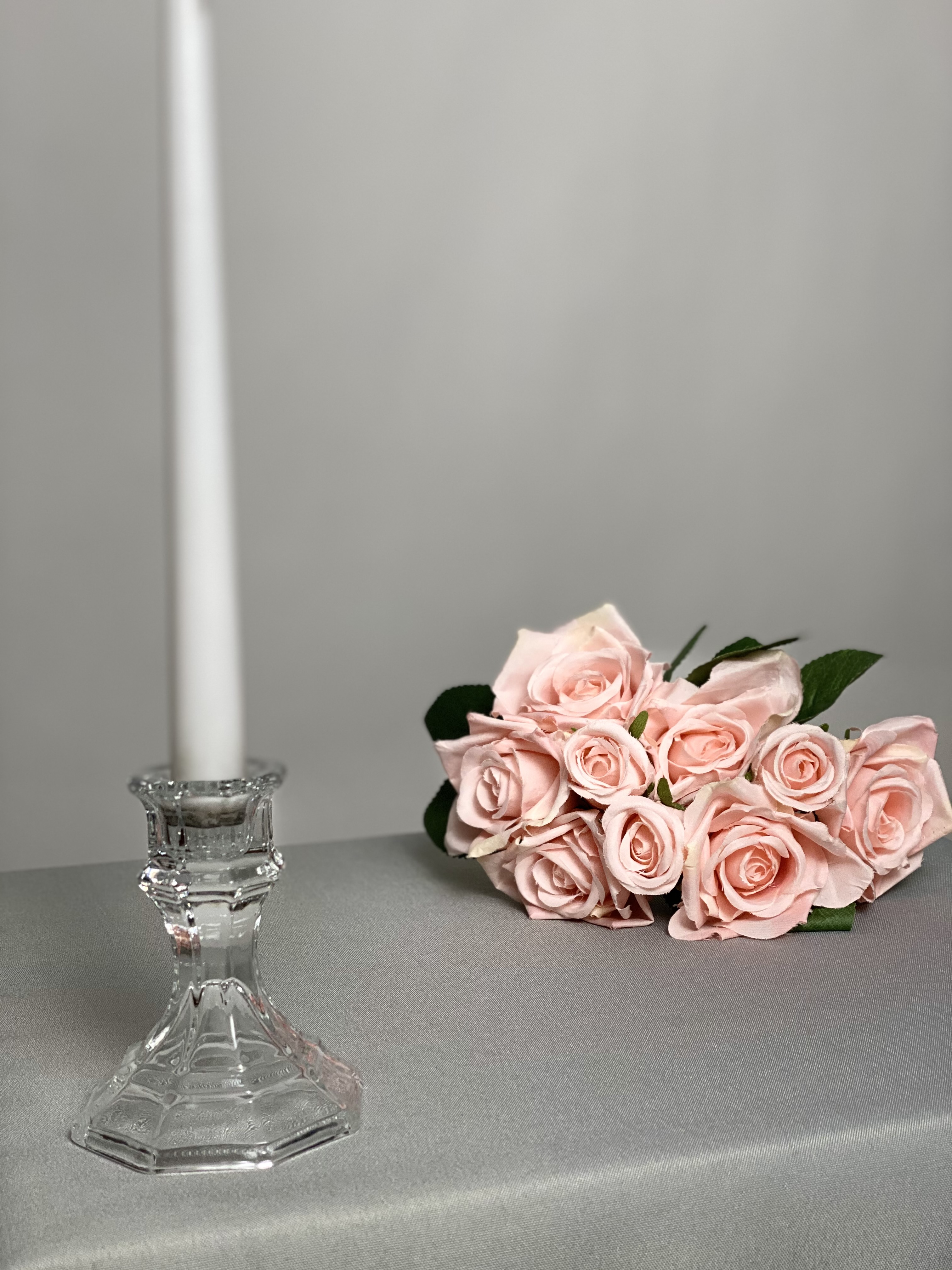 Clear Tapered Candle Holder