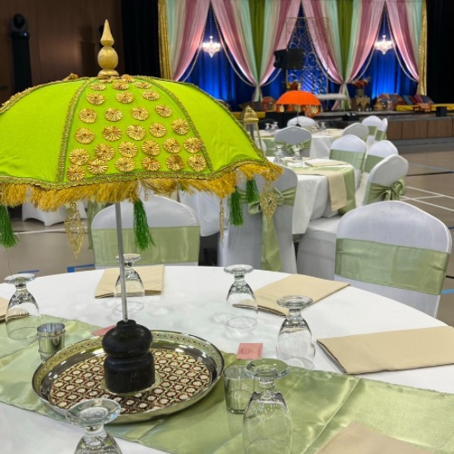 Colorful Standing umbrella with Traditional Thal