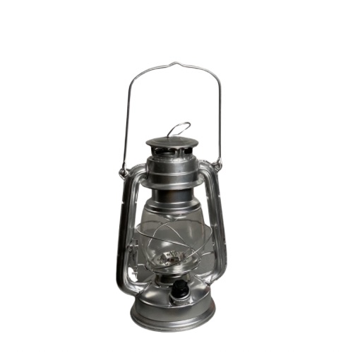 Silver Old Style LED Hurricane Lantern